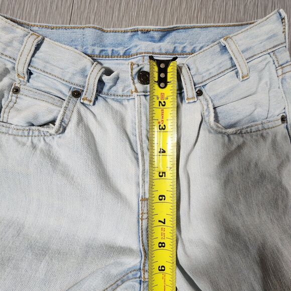 Levi's Orange Tab Slim Leg Light Wash Jeans Frayed Hem Womens Size 24 - Picture 13 of 13